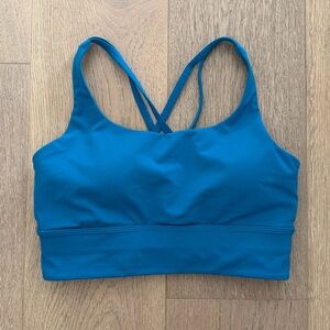 lululemon Energy Longline Teal Sports Bra size 8